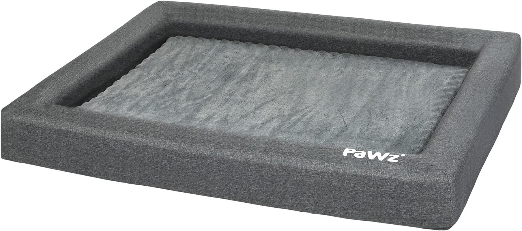 Pawz Memory Foam Pet Bed - Dog, Cat, Cushion, Sofa, Mattress, Bolster, Washable, Removeable, Grey, Removable Zipper Machine Washable Pet Mat, Waterproof Inner Liner Dog Bed, Memory Foam Pet Pillow image number 2