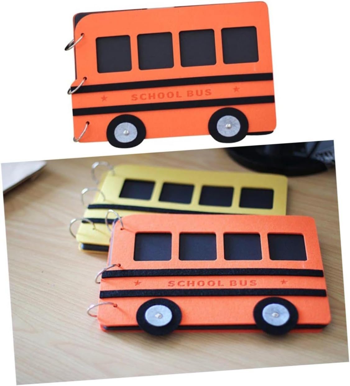 Diy Photo Album School Bus Theme Commemorative Book for Boys and Girls for Family Memories image number 3