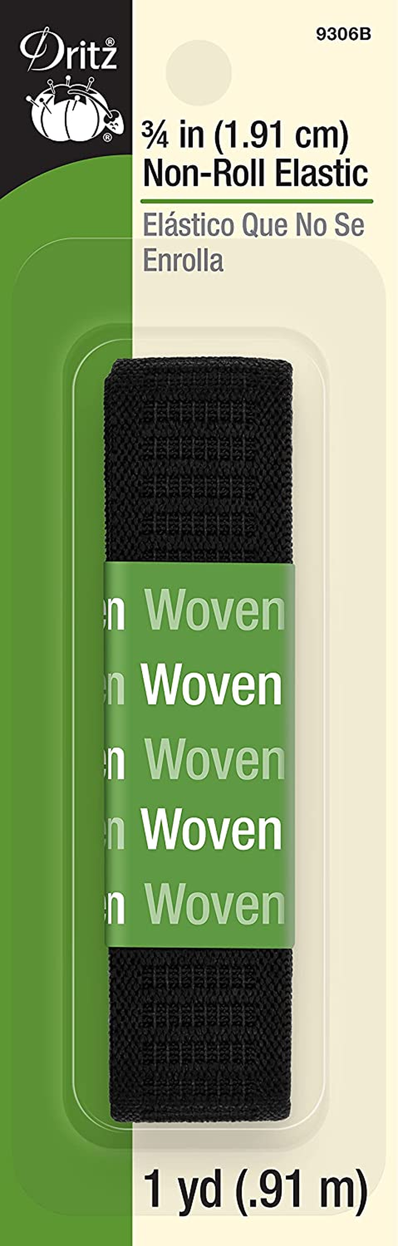 Dritz 9480W Non-Roll Woven Elastic, White, 1-1/2-Inch by 10-Yard image number 6