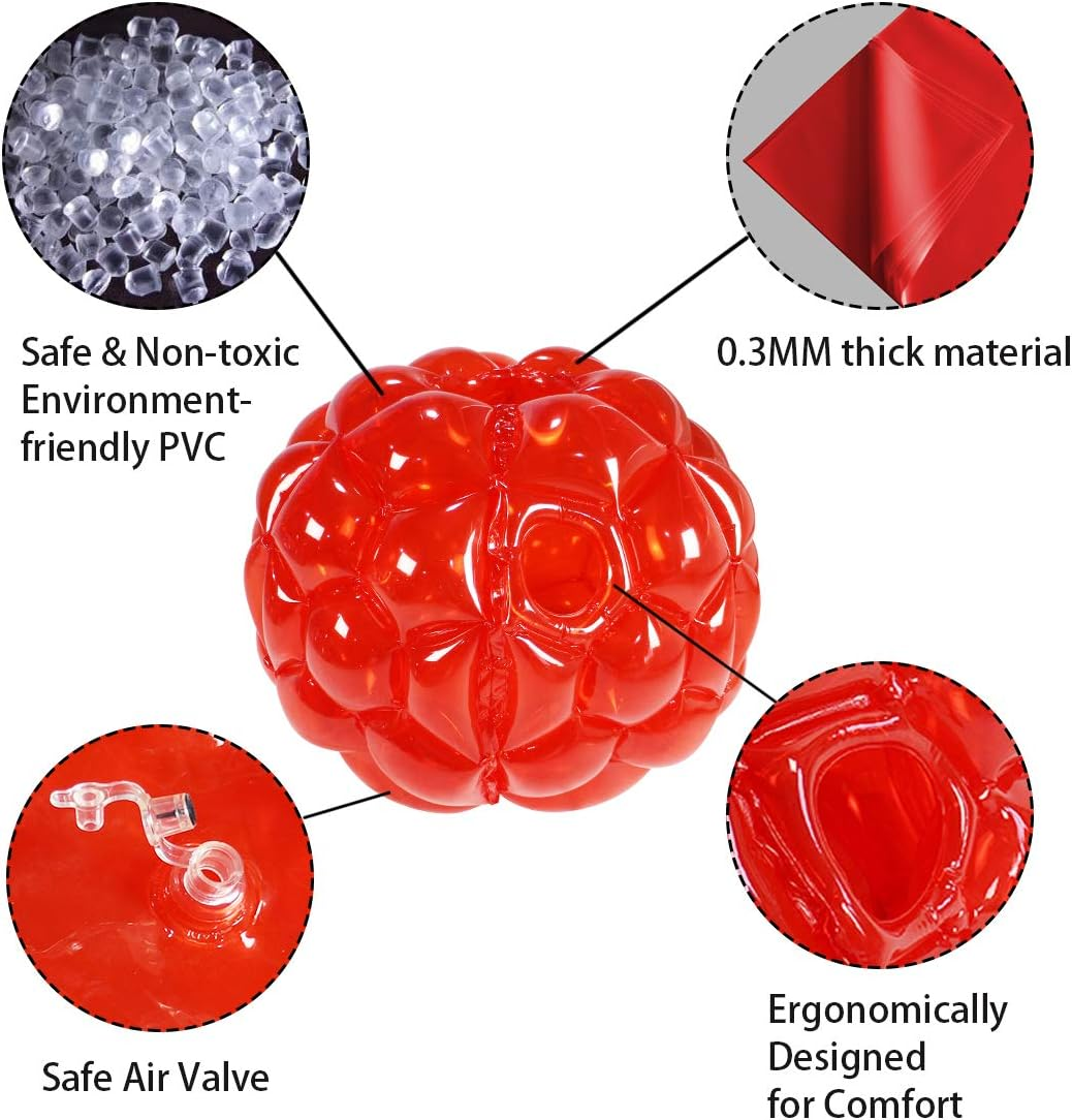 2 St&uuml;ck Lawn Bumper Balls, Kinder Hinterhof Spiele Erwachsene Patio B&auml;lle, Spielplatz B&auml;lle Rasen Ballons, Gro&szlig;e Aufblasbare Sommer Outdoor-Spielzeug image number 3