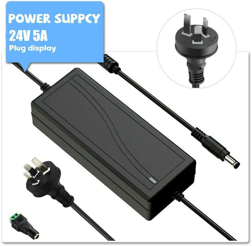 Universal AC DC Power Supply Adapter Charger (AC 100-240V to DC 24V 5A Plug 5.5X2.1Mm) for Household Electronics, Router, Speaker, Tablet, LED Strips, Webcam, Camera, USB Hub, TV Box, and More image number 5
