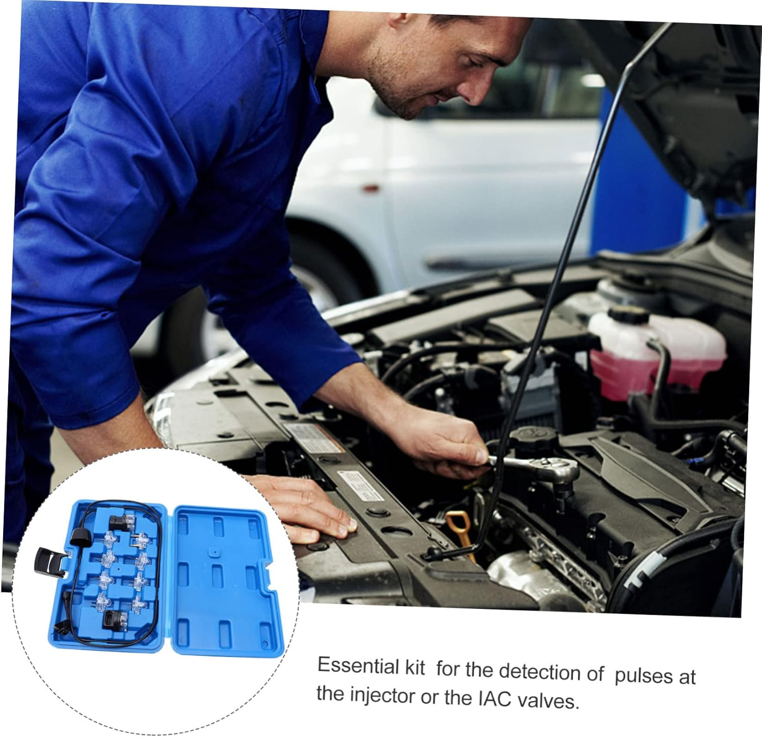 FUNOMOCYA 11Pcs Car Circuit Test Lights and Fuel Injector Tester Kit with Led Inspection Accessories for Automotive Electrical System Maintenance image number 2