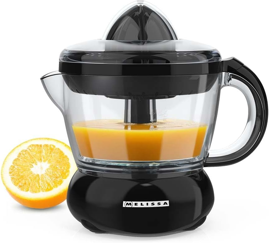 Melissa 40W Electric Juicer - 0.7L Bowl - Two Cones for Small and Large Citrus Fruits - Black image number 1