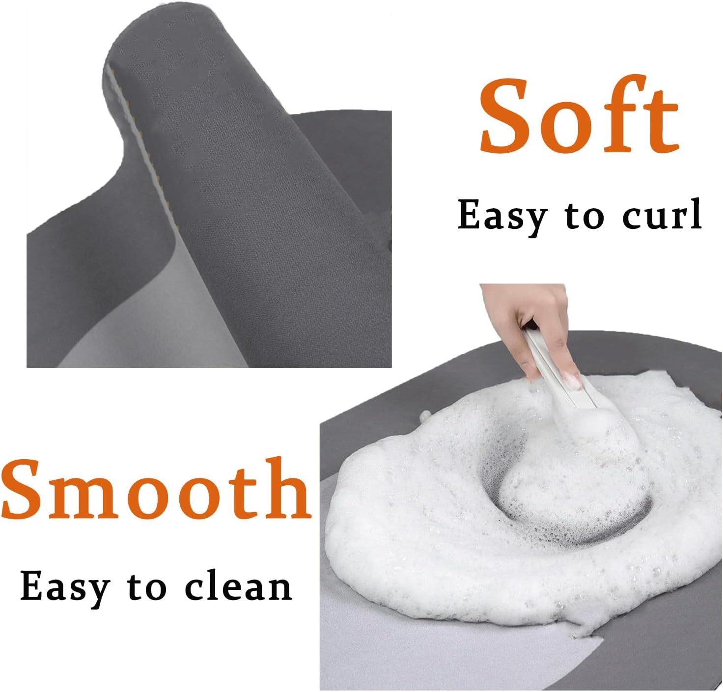 Shgarden Coffee Mat 40*60Cm Coffee Bar Mat Hide Stain Rubber Backed Absorbent Dish Drying Mat for Kitchen Counter Coffee Bar Accessories Fit under Coffee Maker Coffee Machine Dish Rack SH0041 (Grey) image number 3