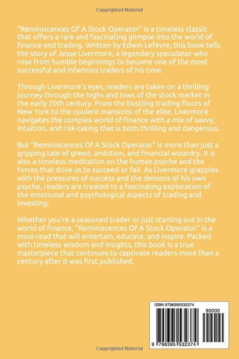 Reminiscences of a Stock Operator