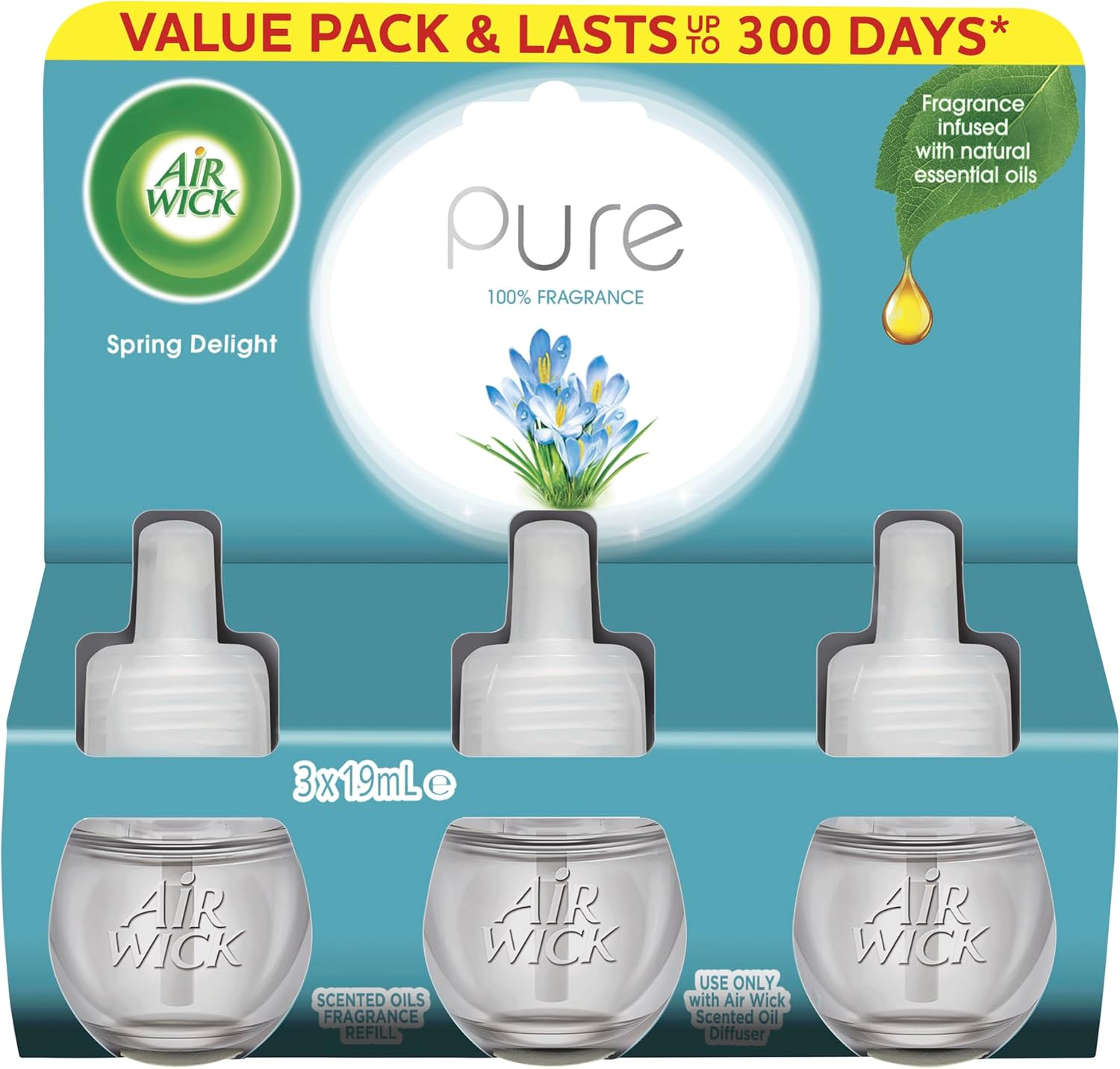 Air Wick Pure Liquid Electric Spring Delight Spray Refill 19 Ml (Pack of 3) image number 2