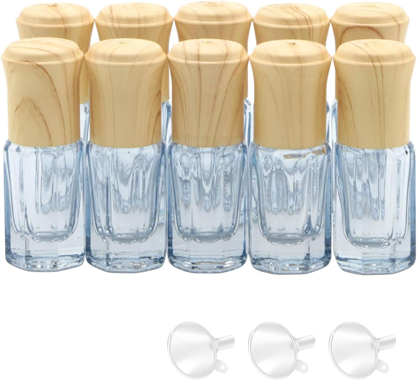 10Pcs Essential Oil Roller Bottles 3Ml Dark Blue Glass Roll on Bottles Vials Perfume Cosmetics Rolling Bottles Jars Oil Tube Vials Containers with Funnel & Opener