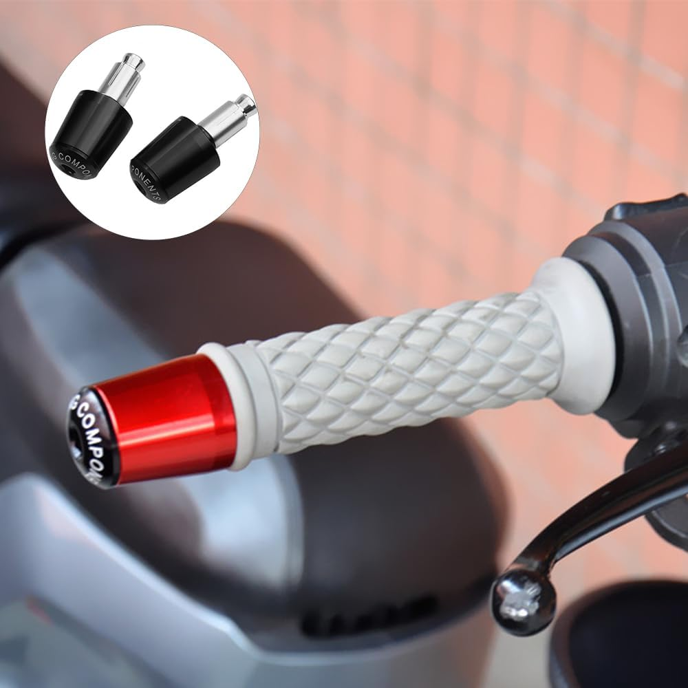 7/8" Motorcycle Bar Ends Universal Motorcycle Handlebar Plugs End Caps - 2Pcs Grip Ends, Fit with Yamaha YZF R1 R3 R6 R7 R125 R6S R25 R3 600R (Black) image number 4