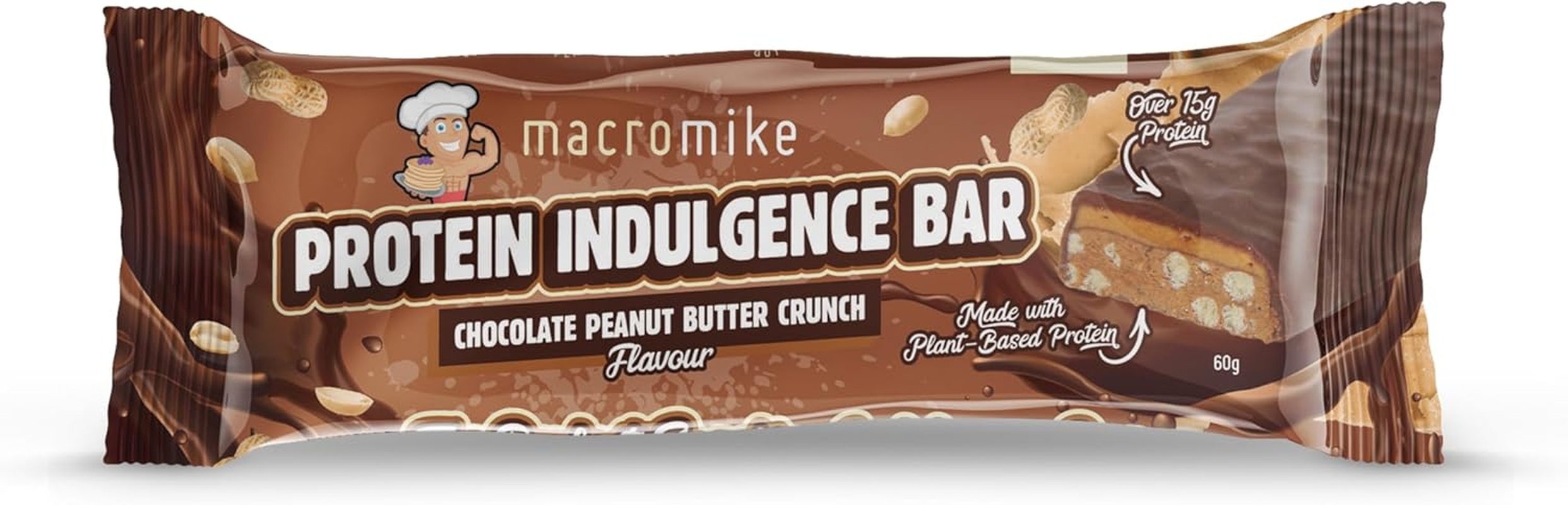 Macro Mike Chocolate Peanut Butter Crunch Indulgence Bar 60 G (Box of 12)
