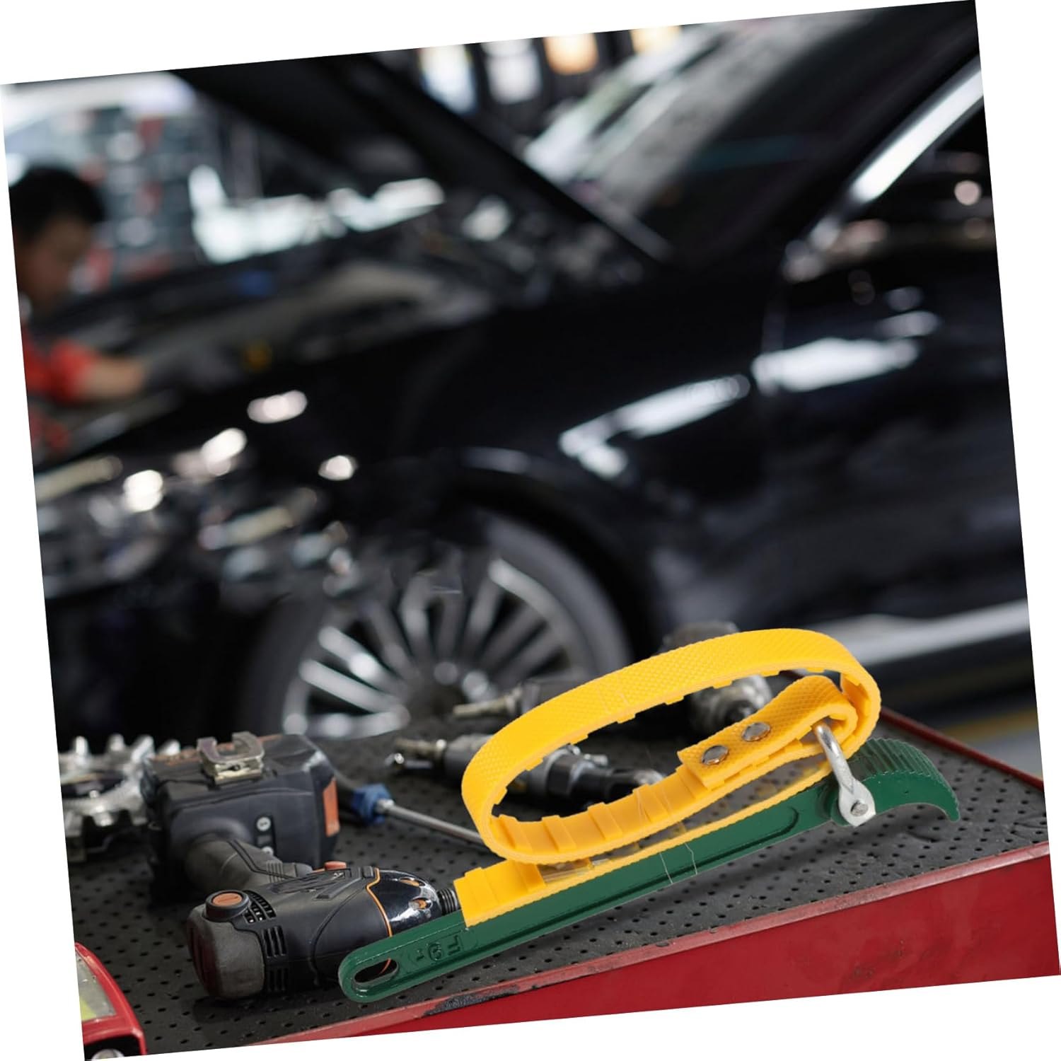 SEWOART Heavy Duty Oil Filter Strap Wrench Adjustable Non-Slip Spanner Wrench Portable Automotive Oil Filter Removal Tool for Passenger Cars and Trucks image number 4