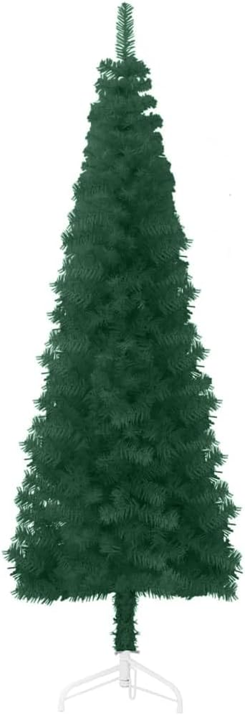 Christmas Tree, Xmas Tree Fake Tree Holiday Decoration Slim Artificial Half Christmas Tree with Stand Green 180 Cm image number 1