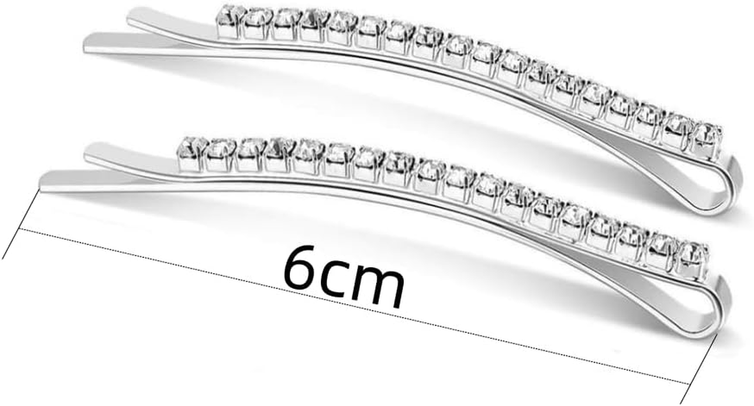Changyeah 12 Pieces Hair Pins Crystal Hair Pins Rhinestone Hair Clips Hair Clips Hair Pins for Women Silver image number 4