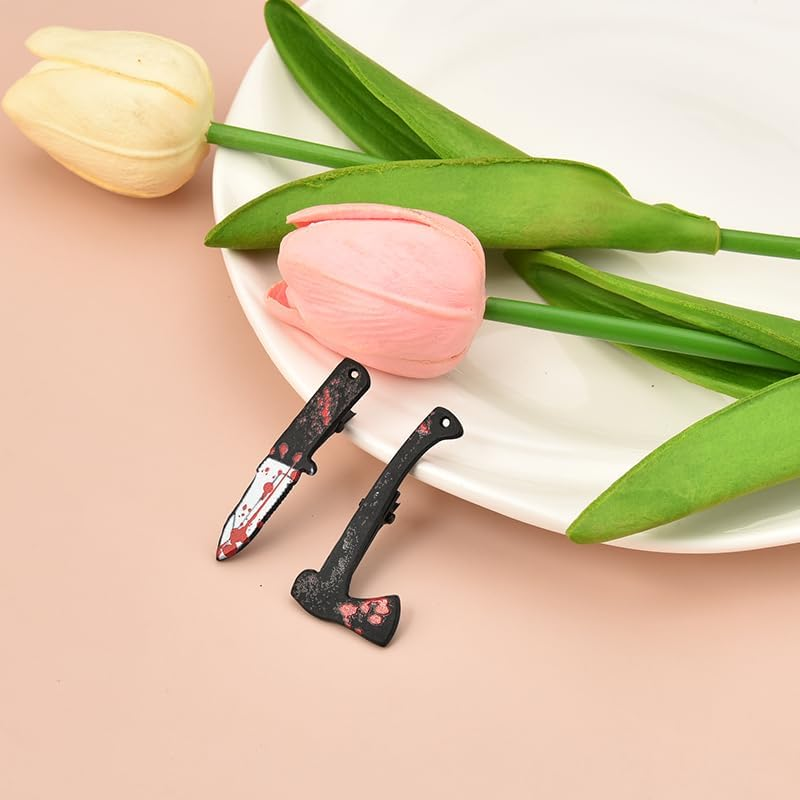 Halloween Costume Hair Clips for Women Thin Thick Hair Blood Hair Clips for Girls Halloween Decorative Hair Clips for Women Hair Accessories Fine Hair Clips for Thin Hair Barrettes for Women Cosplay - Halloween Blood Hair Clips image number 6