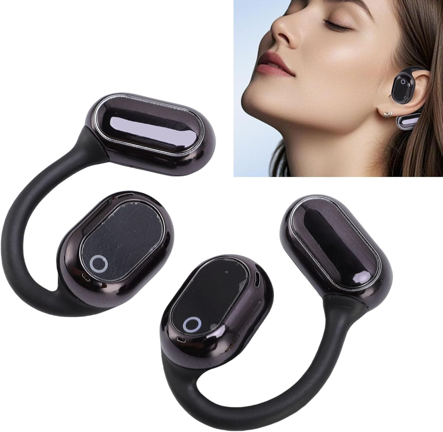 Xiuganpo AI Real Time Translation Earbuds, Wireless Translation Earbuds Ergonomic Comfortable 164 Languages 360&deg; Surround Sound for Travel Business Learning image number 2