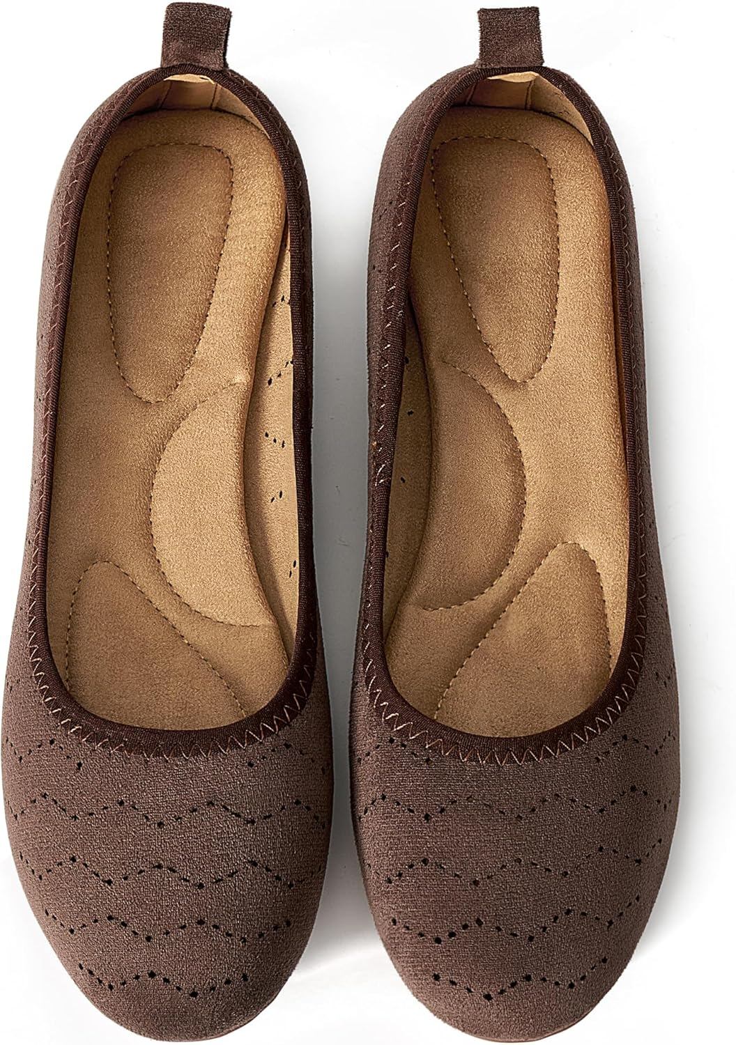 Alicegana Ballet Flats for Women Dressy: round Toe Slip on Suede Comfortable Women Shoes Casual Work Walking Loafers 2025