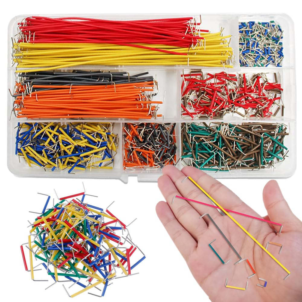 Aikoolwer 840Pcs Breadboard Jumper Wire Kit for Arduin Jumper Wire Cable Assortment U-Shape Solderless Storage Box 14 Vaules 2 Mm/0.08"-125 Mm/4.92" image number 5