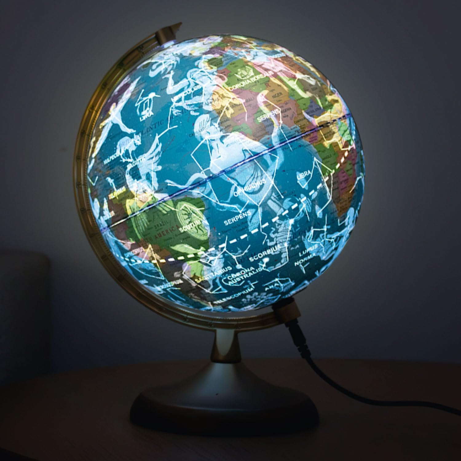 Big Minds Children'S Globe in English, Children'S Globe Illuminated with LED Light, Children'S Globe with Night Mode and Day Mode, Interactive Globe with App image number 2