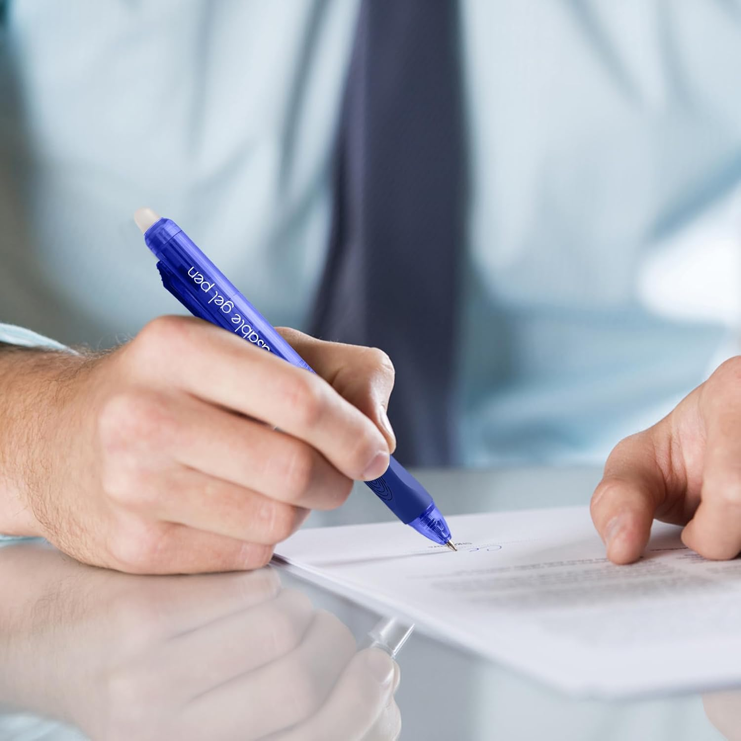 12-Pack Erasable Pens with 0.7 Mm Medium Point, Retractable Gel Pens - Refillable Ink with Eraser Comfort Grip & Quick-Dry for Drawing/Writing (Office/School/Gift Set)