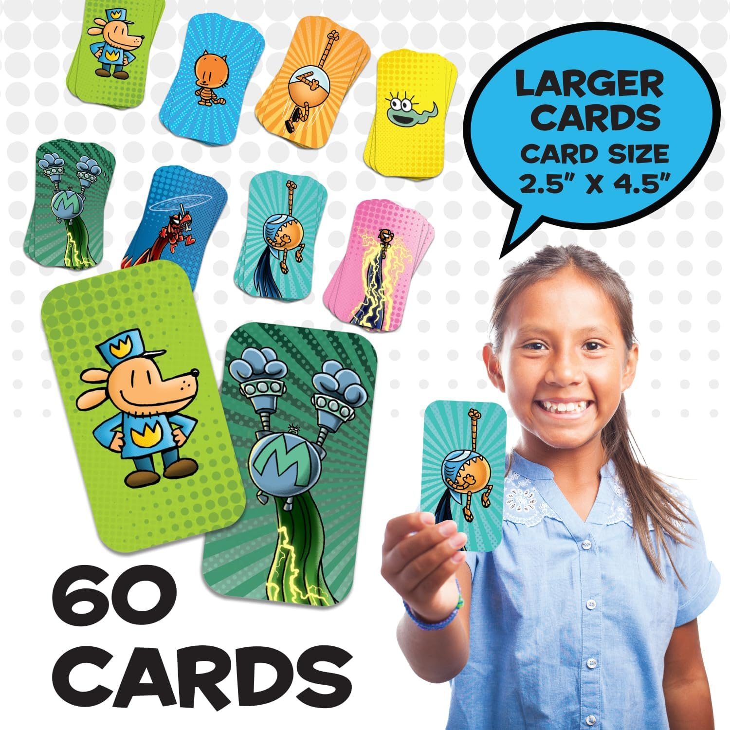 University Games, Dog Man Supa Buddies Card Game, Based on the Dog Man Books Series, for 2 to 4 Players Ages 5 and Up image number 2