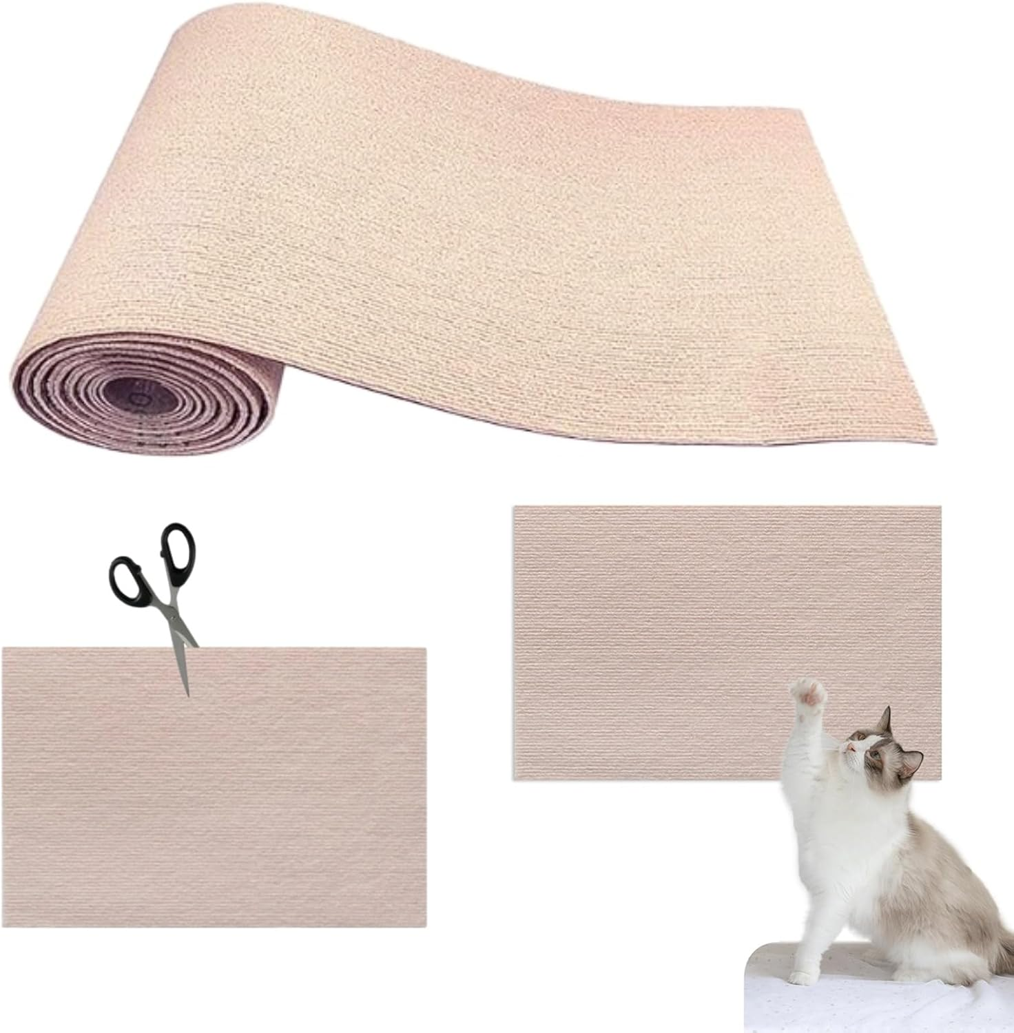 Cat Scratching Mat, Self-Adhesive Cat Scratching Mat, Scratching Mat for Cats, Cat Scratching Mat, Cat Scratching Board, Scratch Protection Cat Scratching Mat for Protects Carpets, Furniture