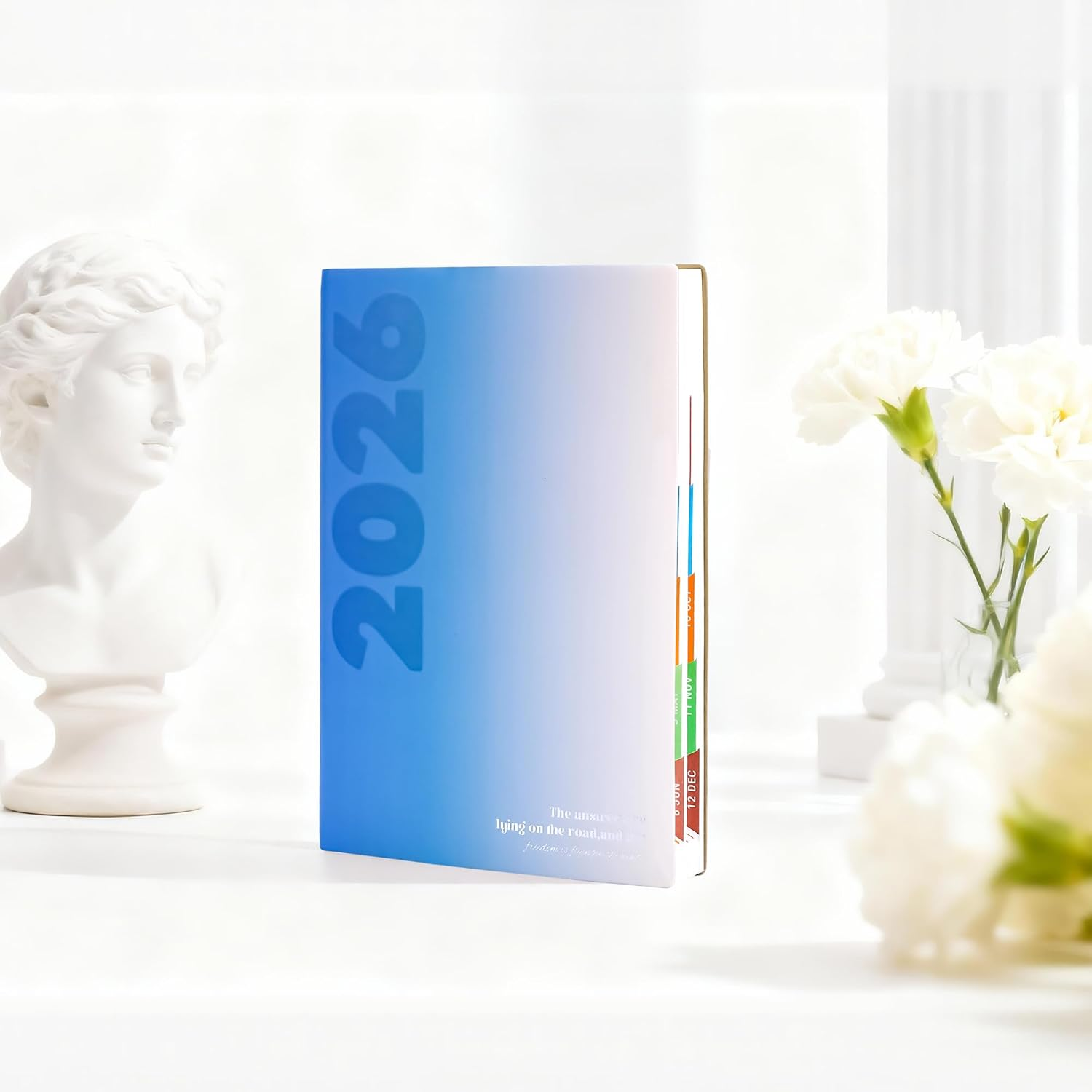 2026 Diary Journal Notebook A5 Weekly and Monthly Planner Scheduler Daily Planner Paper for Home Office School Diary Travel Gift Birthday 5.8" X 8.5"(Blue) - Pink image number 4