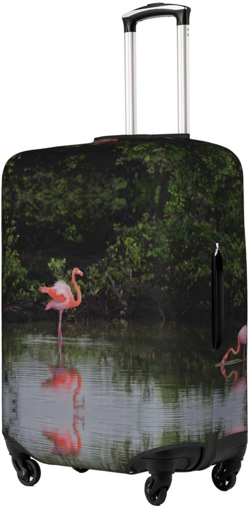 Two Flamingos Luggage Cover Washable Suitcase Protector Anti-Scratch Suitcase Cover Fits 18-32 Inch Luggage image number 6