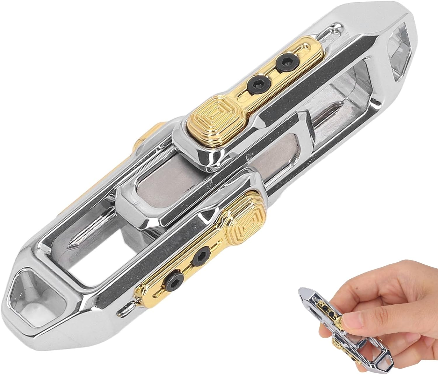 Magnetic Metal Fidget Toys, Push Card Fidget Slider, Adult Stress Relief Sensory Toys, Men&rsquo;S EDC Toy, Desk Toys for Home, Office, Travel, School, Boyfriend and Father