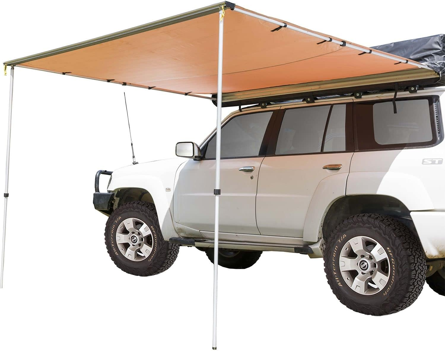 Adventure Kings Side Awning 2.5Mx2.5M Waterproof + Awning Mounting Brackets Pair