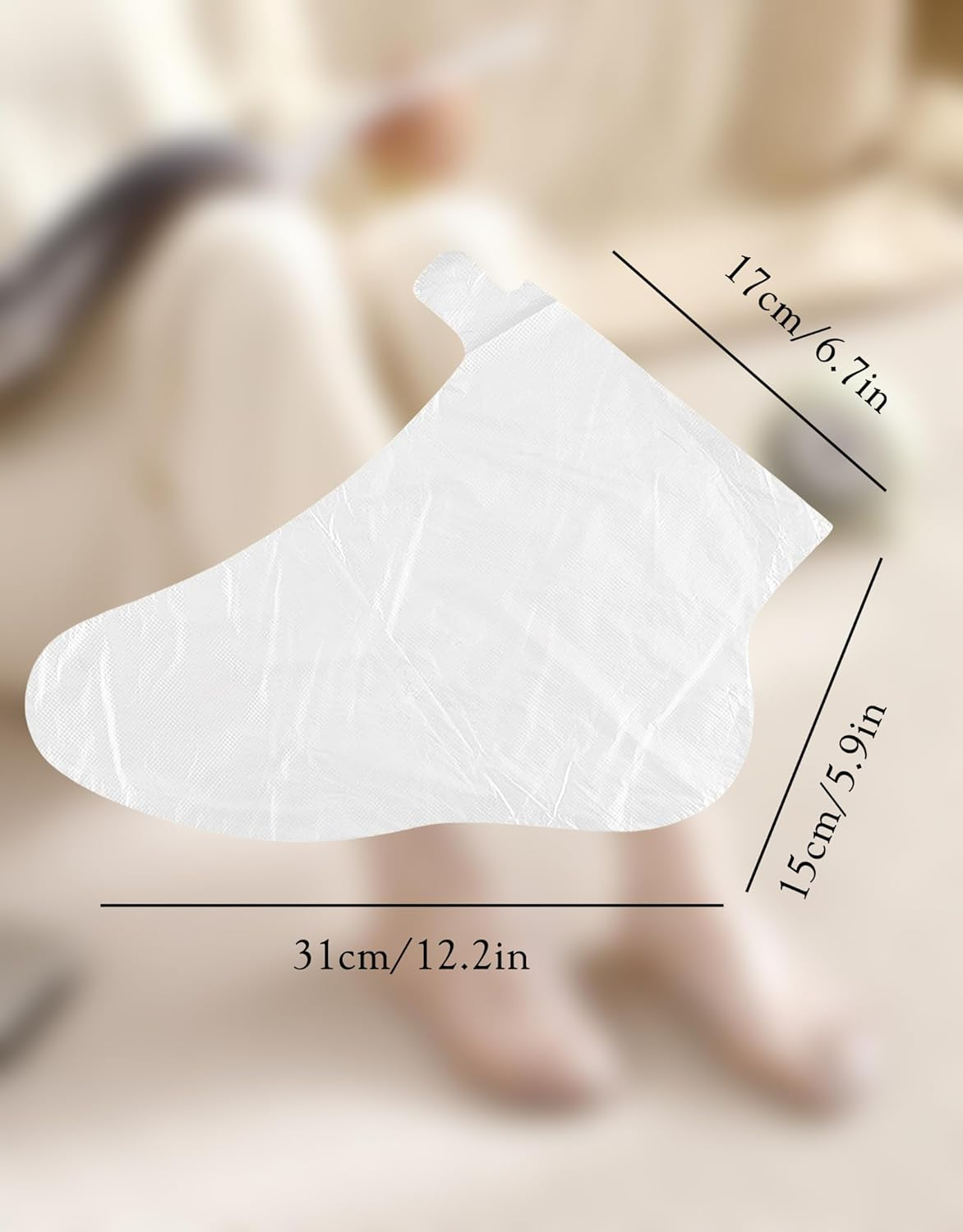 Zittop 100Pcs Plastic Foot Covers 2024 Upgrade Disposable Socks, Paraffin Bath Foot Moisturizer Socks, Prevent Dry and Cracked Feet and Moisturize Feet (100P Transparent) image number 1