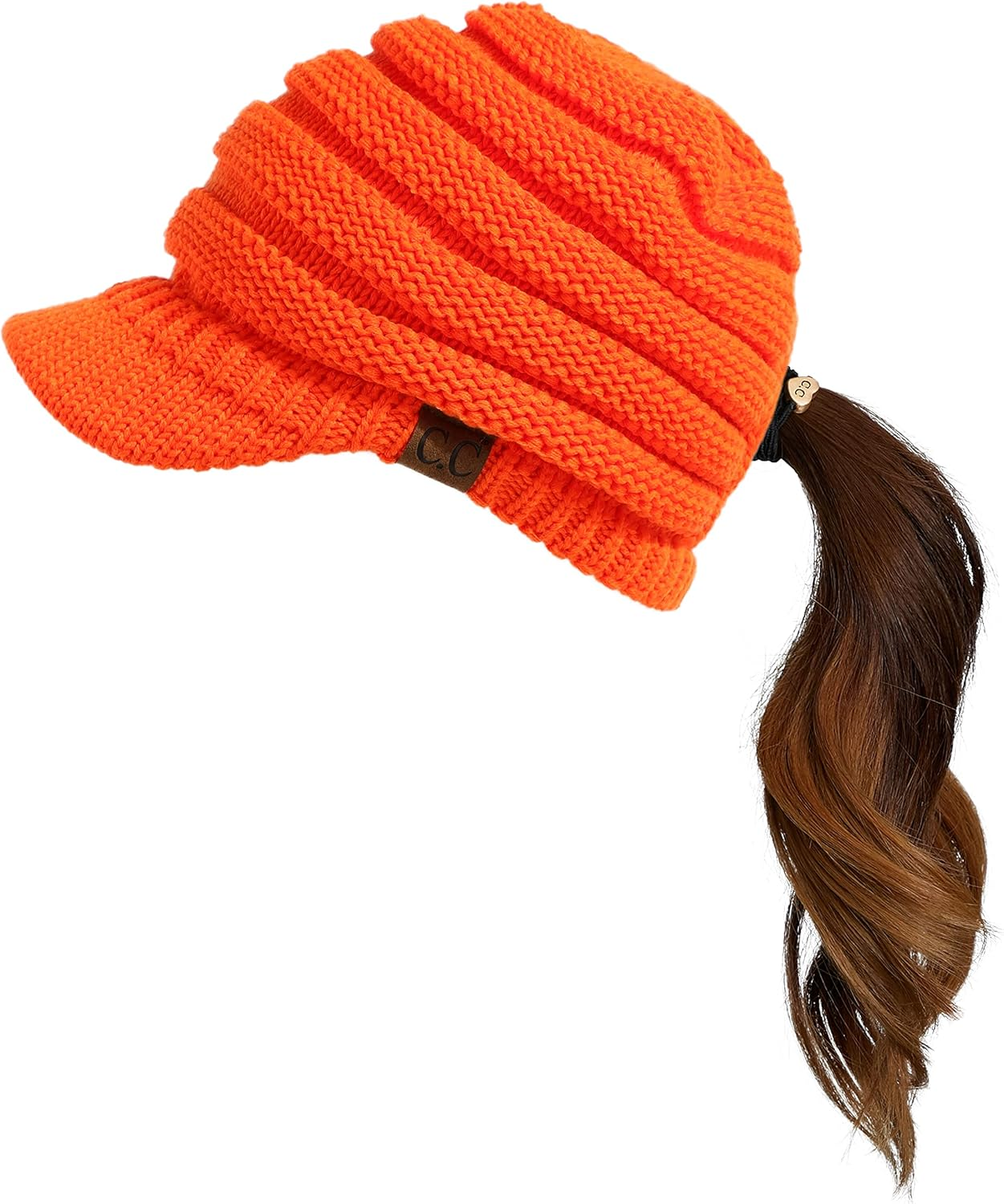 C.C Hatsandscarf Exclusives Women'S Ribbed Knit Hat with Brim (YJ-131)(YJ-2023) -  Criss-Cross-Black image number 2