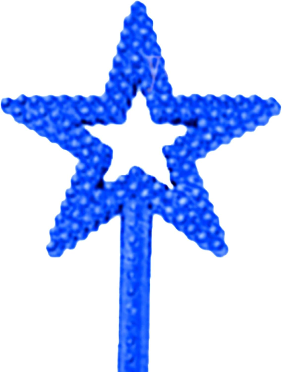 MYUBWTF Silver 13 Inches Star Wand Elf Baton Angel Star Magic Wand image number 6