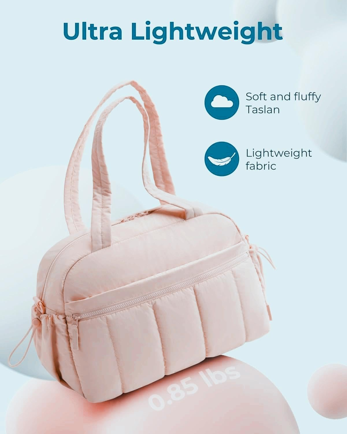 Gym Bag for Women, Duffle Bag for Travel with Wet Pocket, Lightweight Carry on Weekender Duffel, Water Resistant,Pink