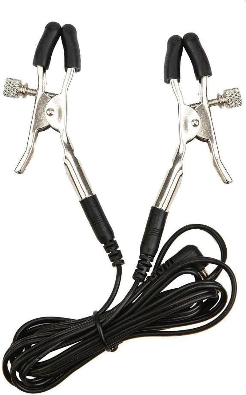 Electric Shock Nipple Clamps Adjustable Nipple Clamps Clip Current Level Electric Nipple Clamps Nipple Jewelry Non Piercing, Suitable for Ladies Own Use and Flirting with Couples Adult Sex Toys image number 2