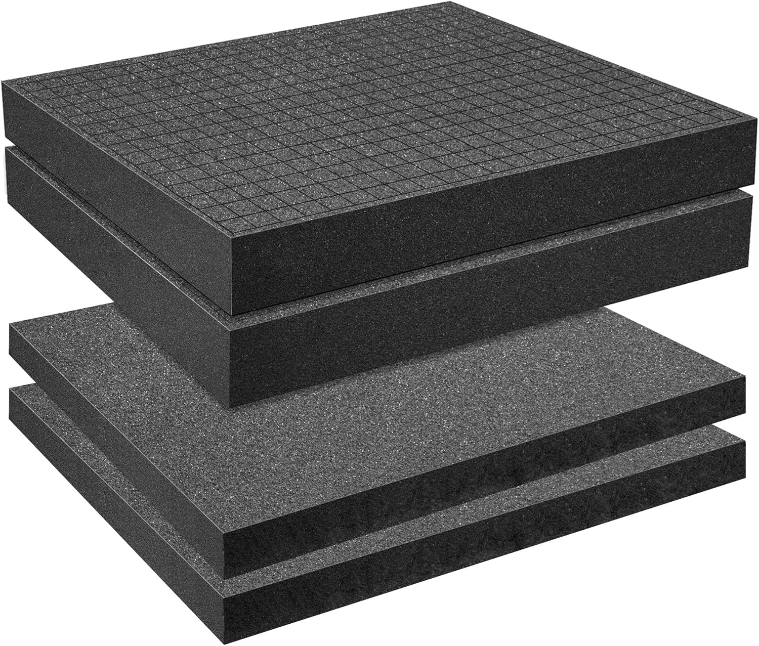 DECOHS 4 Pcs Pick and Pluck Foam Insert - 16 X 12 X 2 Inch Pre Cube Sheet Foam with Bottom Use for Board Game Box Cases Storage Drawer image number 6