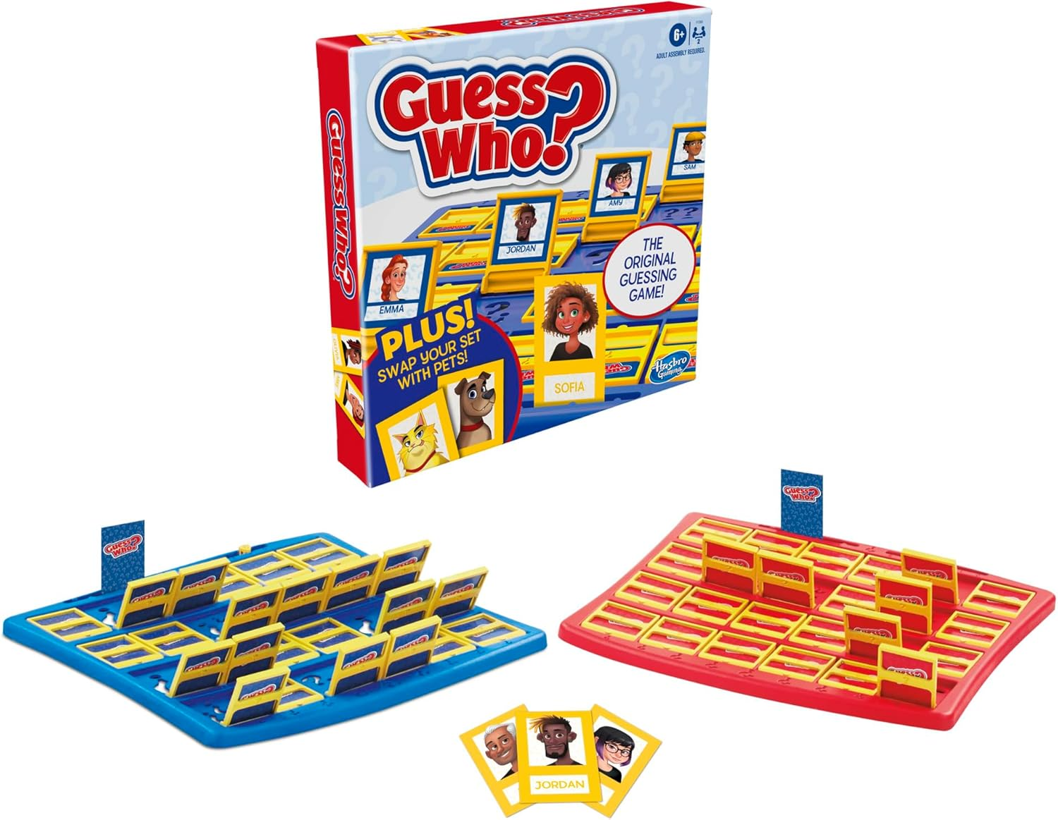 Guess Who? with People and Pets - the Original Guessing Game - Includes People Cards and Pets Cards - Mix It up - Classic Board Games and Toys Kids - Amazon Exclusive - Ages 6+ image number 6