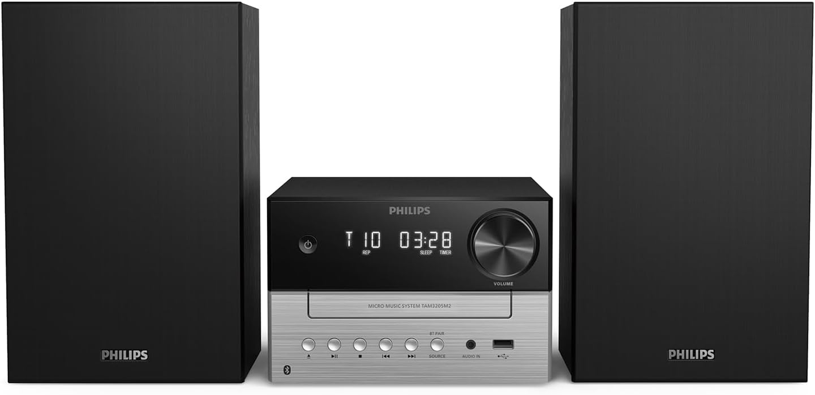 Philips TAM3205M2 Micro-Music System Hifi, Bluetooth, CD Player, USB, Auracast FM Radio, 85% PCR Material image number 4