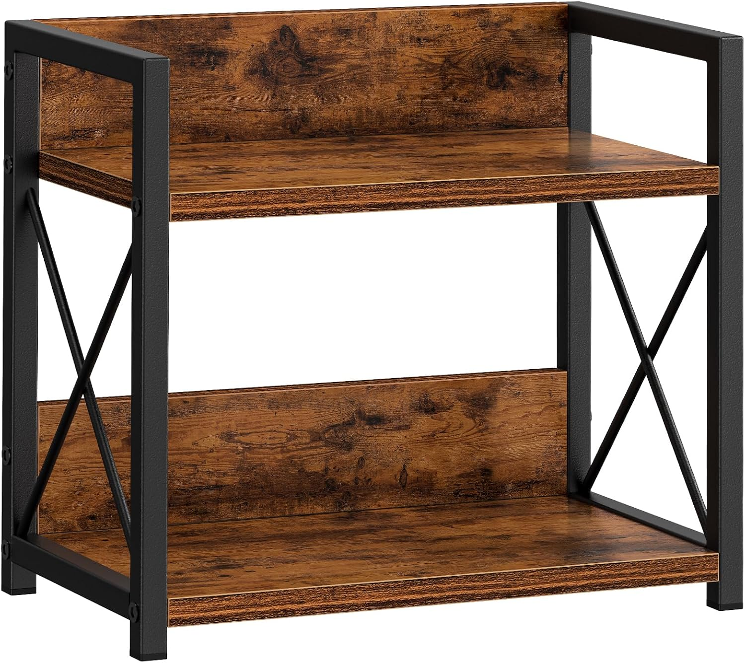 Giikin Countertop Shelf Organizer, 2 Tier Kitchen Spice Rack Organizer for Countertop, Wood Coffee Counter Shelf Organizer for Home (Brown, S) image number 6