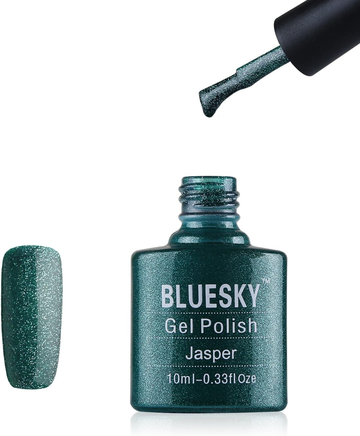 Bluesky Santa Lavender Gel Nail Polish 10 Ml, Dark Purple Glitter (Pack of 2)