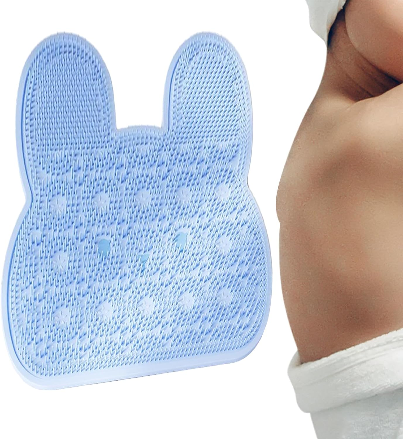 Back Scrubber for Shower,Silicone Wall Mounted Cleaner - Silicone Shower Foot Brush Pad,For Massage Cleaning Men Women Kids Family Home Bath Tub Floor Apartment Dorm image number 4