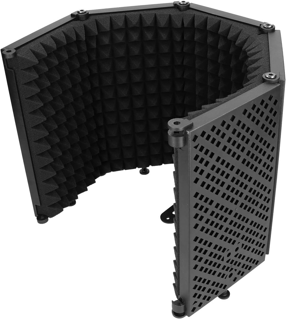 Professional Studio Recording Microphone Isolation Shield, Foldable Mic Sound Absorbing Foam Reflector for Blue and Any Condenser Microphone Recording Equipment image number 6