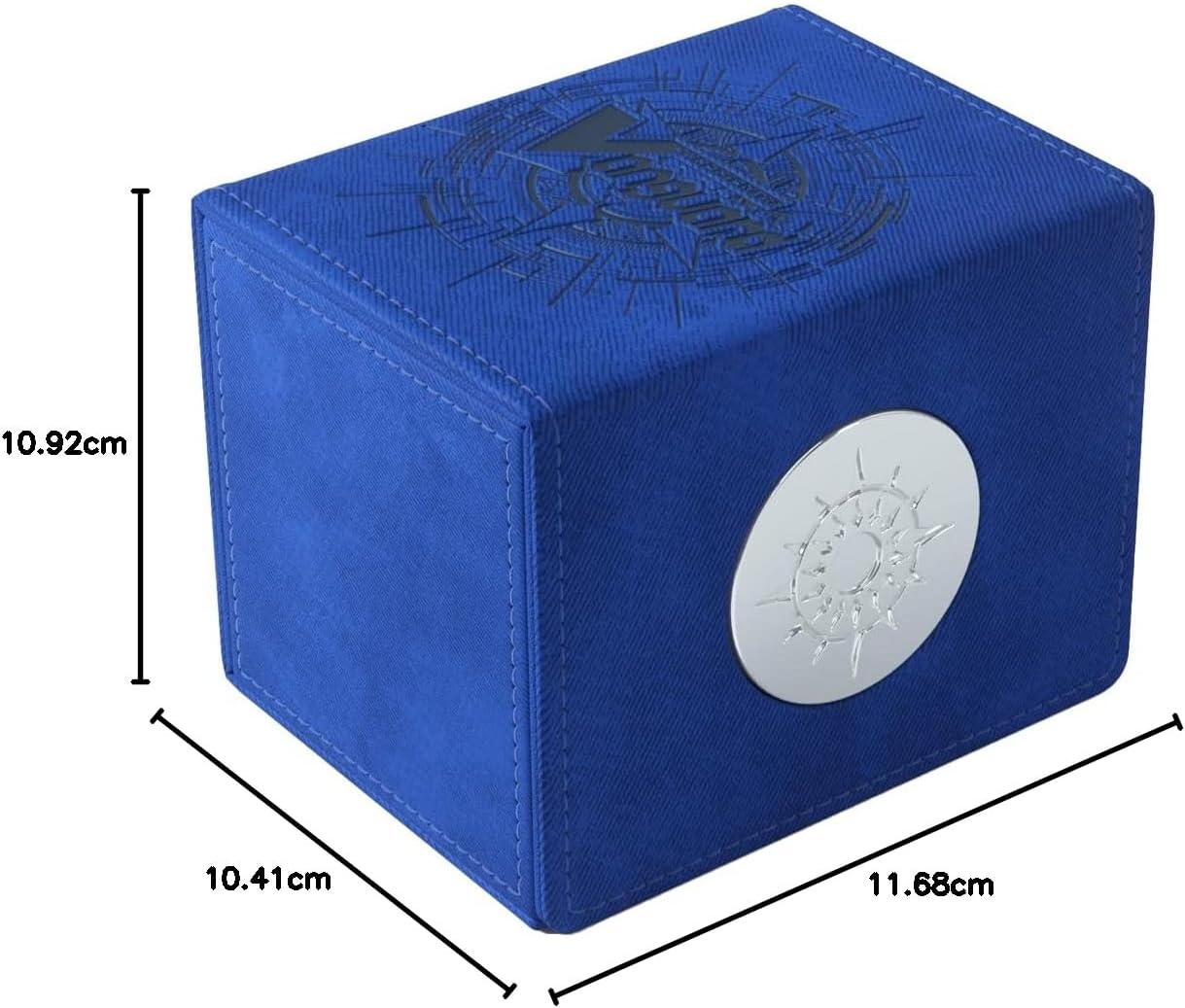 Gamegenic Cardfight!! Vanguard Nation'S Vault | Premium Deck Box | Holds up to 50 Double-Sleeved Cards | Extra Drawer for Power Counters and Accessories | Dark States - Blue Color | Made - Blue - Dark States image number 4