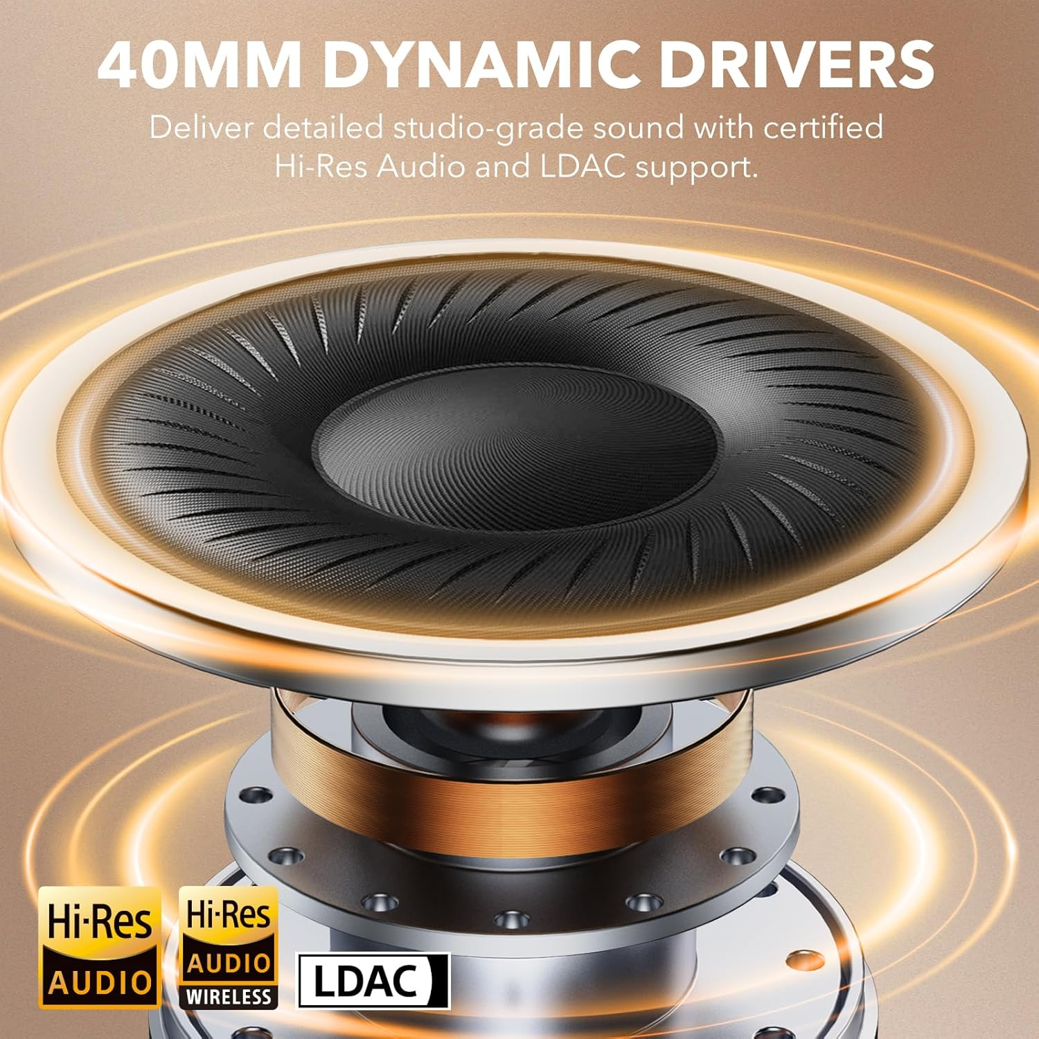 YMOO Y7Pro Active Noise Cancelling Headphones for Airplane Travel, LDAC Hi-Res Audio, Bluetooth 6.0, 100H Playtime over Ear Headphones, Custom EQ via App, Wired Wireless Deep Bass Headset for Adults image number 4