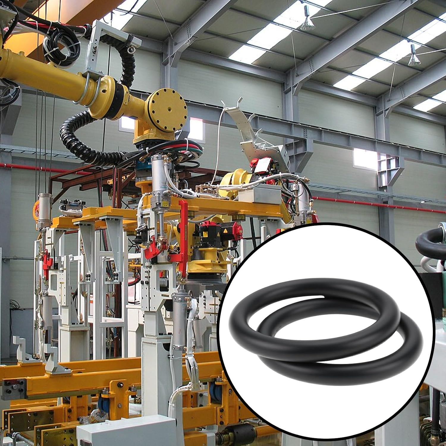 Create Idea 20Pcs Rubber Gasket ID 15Mm OD 20Mm Thickness 2.5Mm for Industrial Equipment Furniture Black Sealing Ring image number 1