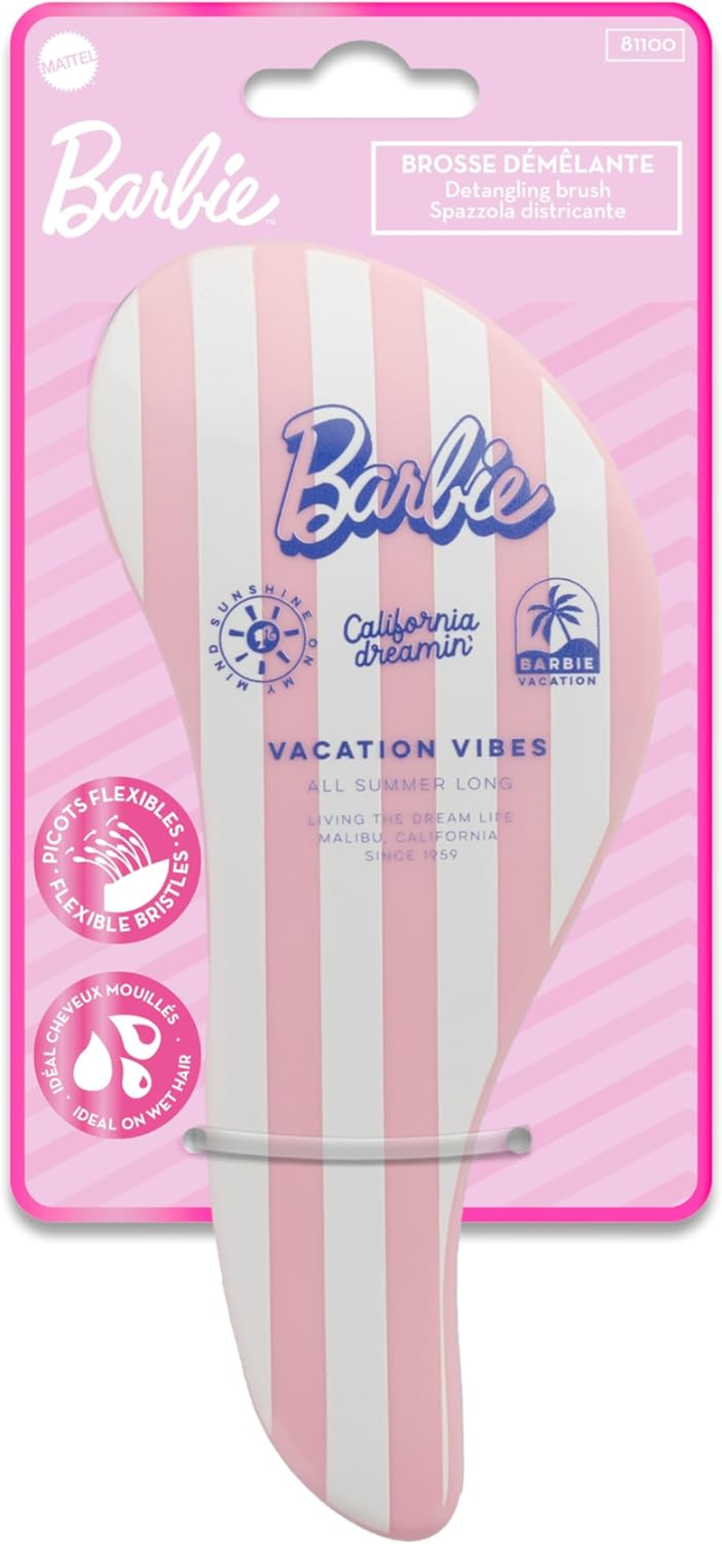 Barbie - S Shape Detangling Brush - Random Colours & Designs - Official Mattel Product image number 2