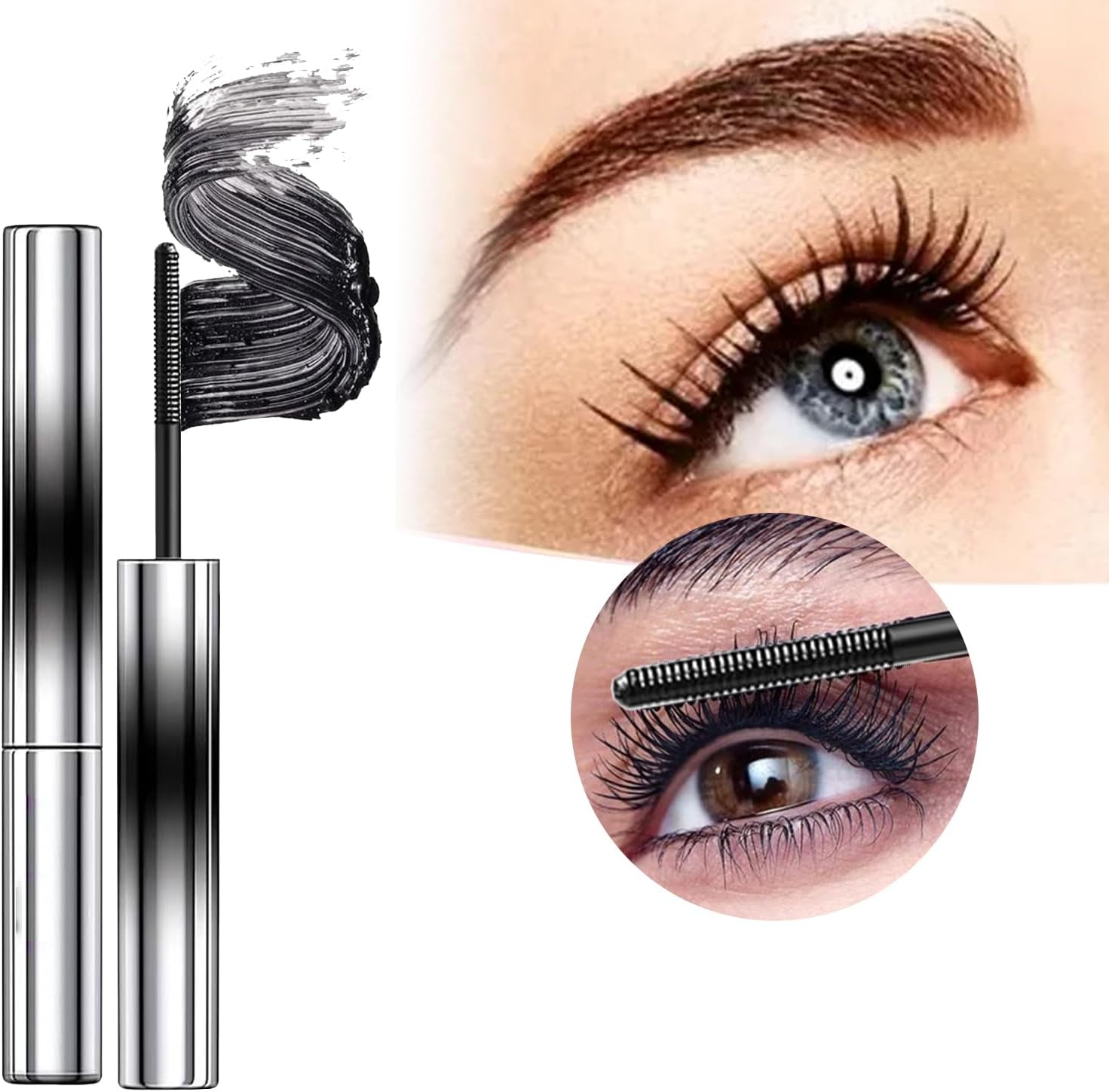 3D Curling Iron Wand Mascara, Metal Wand Mascaras, Iron Wands Rod Mascara,Smudge-Proof No Flaking, Create Thick, Clear Eyelashes,Waterproof Natural Long Lasting image number 3