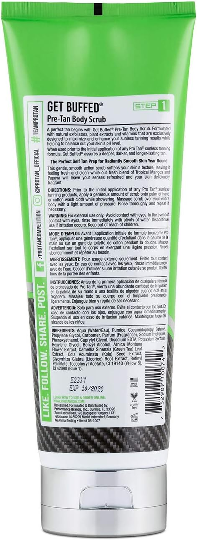 Pro Tan Get Buffed Pre-Tan Scrub, 8-Ounces