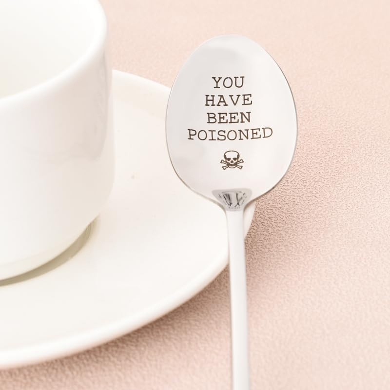 Halloween Gifts for Best Friend Spoon for Husband Boyfriend Birthday Christmas Presents for Girlfriend Wife Prank Gifts for Mom Dad Joke Gifts from Daughter Son You Have Been Poisoned Spoons