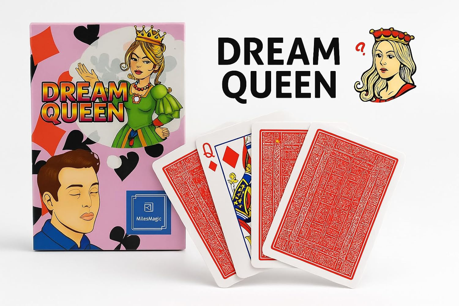 Milesmagic Magician'S Dream Queen Mentalism Illusion Effect Real Card Gimmick Magic Trick image number 6