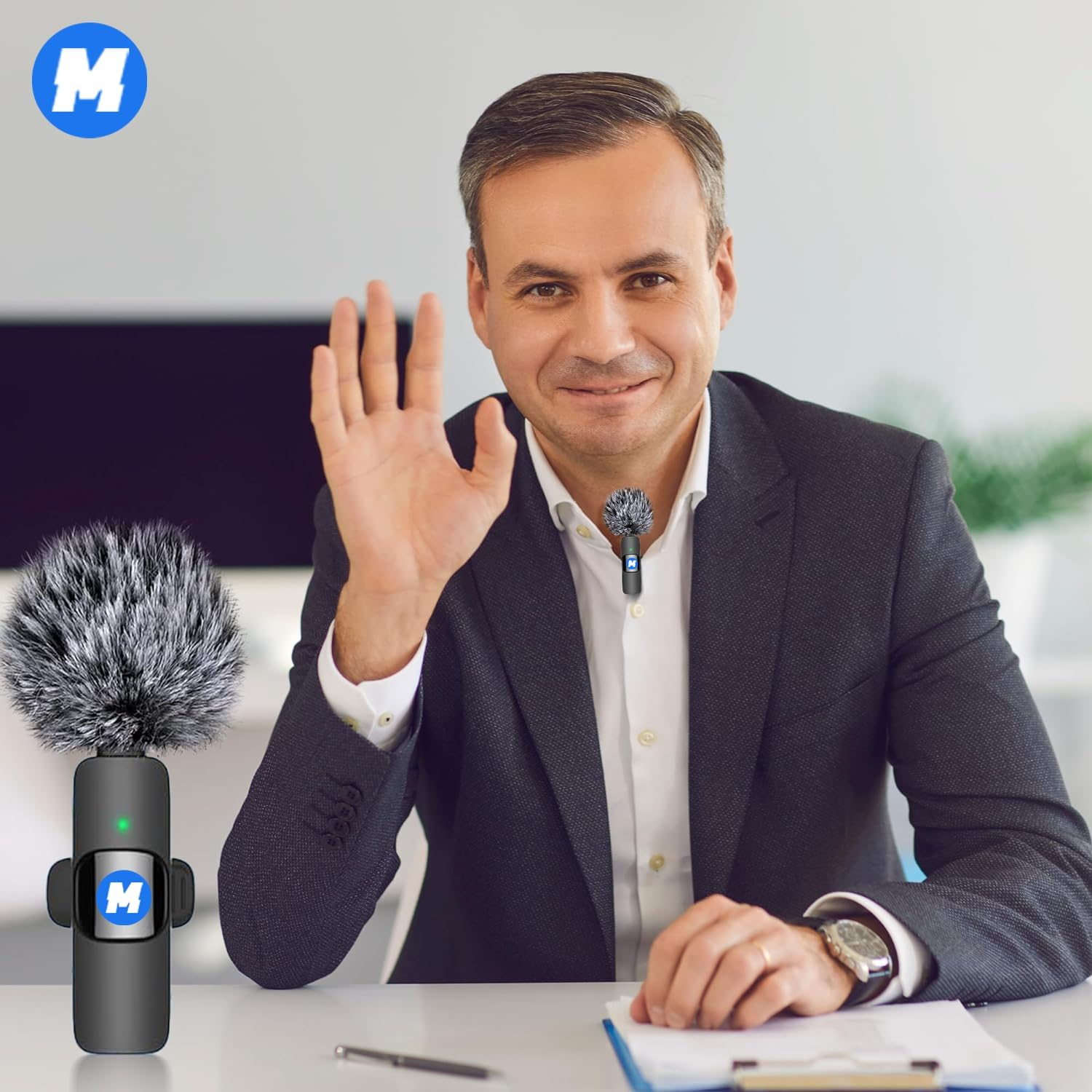 Mini Mic Pro Wireless Microphone for Iphone, Ipad, Android, Lavalier Microphone for Video Recording - 2 Pack Iphone Mic Crystal Clear Recording with USB-C for Podcast, ASMR(H58) image number 4