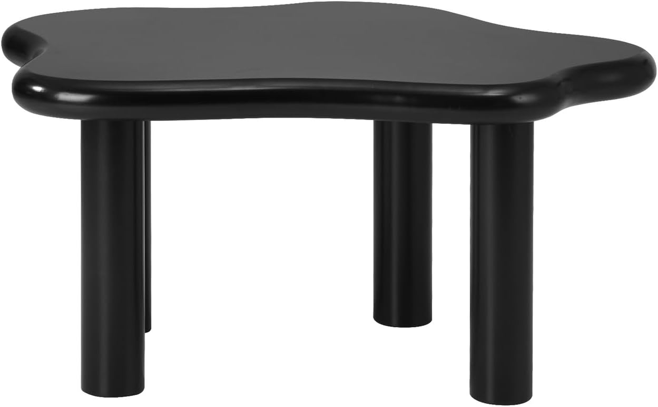 Oikiture Black Coffee Table 78 X 55 X 40Cm Living Room Wooden Side Table image number 1